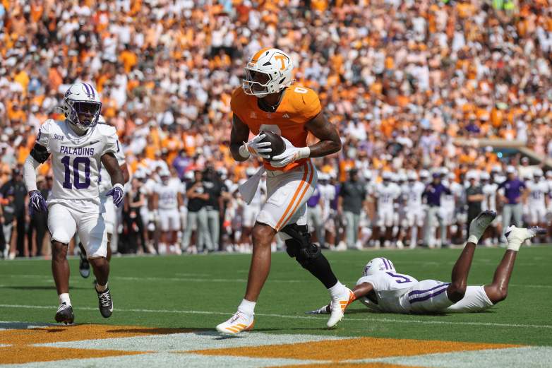Ethan Davis scores against Furman