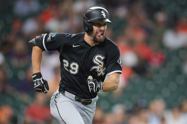 Tristan Peters runs to first base for the Chicago White Sox.