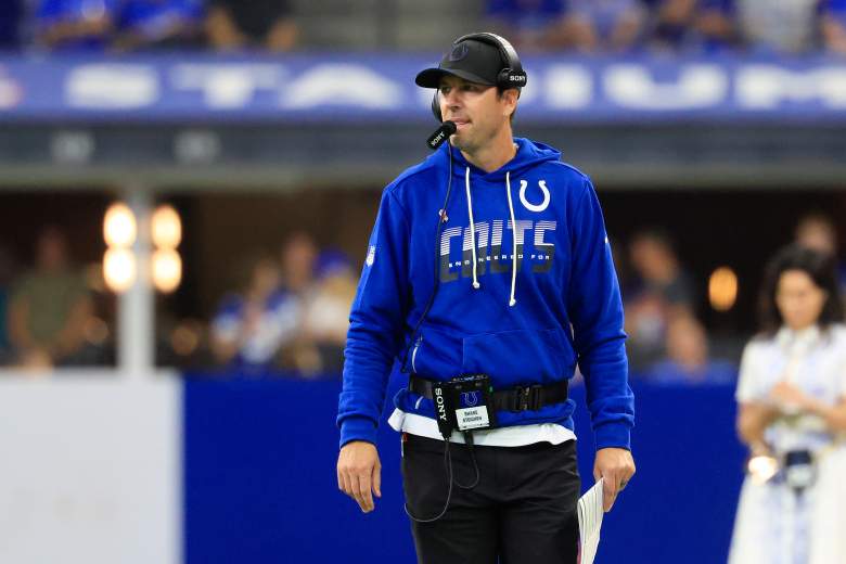 Shane Steichen coaches during Week 1 for the Colts.