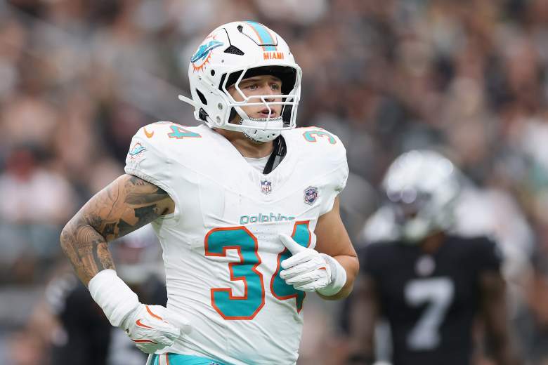 Drew Stevens plays for the Dolphins in Week 1.