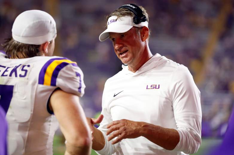 LSU head coach Lane Kiffin