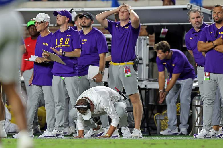 LSU head coach Lane Kiffin