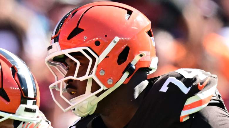 Elgton Jenkins #74 of the Cleveland Browns