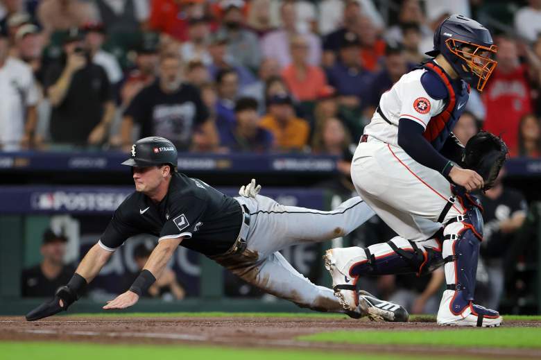 Sam Antonacci slides home for the White Sox.