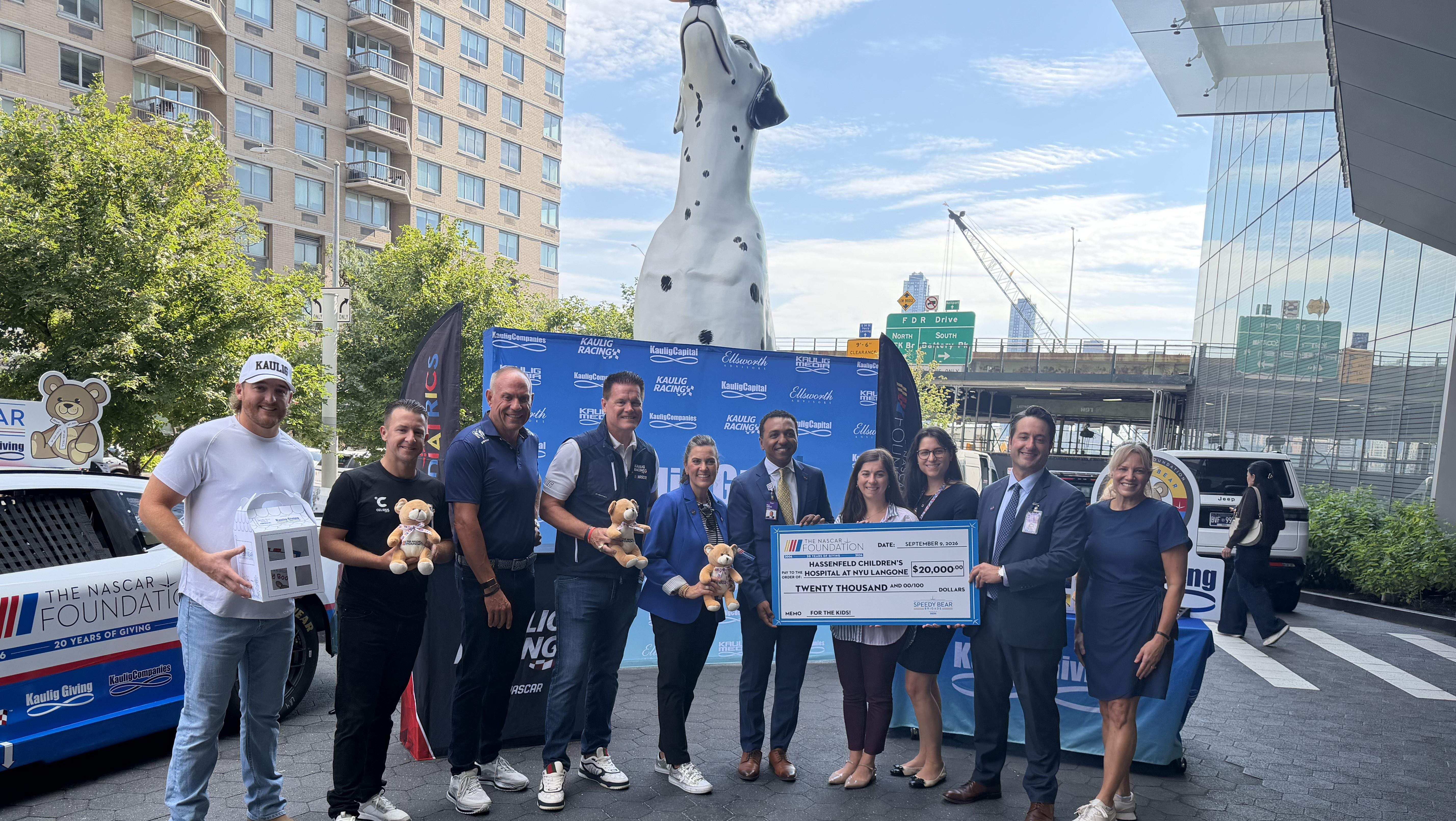 NASCAR Foundation, Kaulig Racing Give Back In New York City