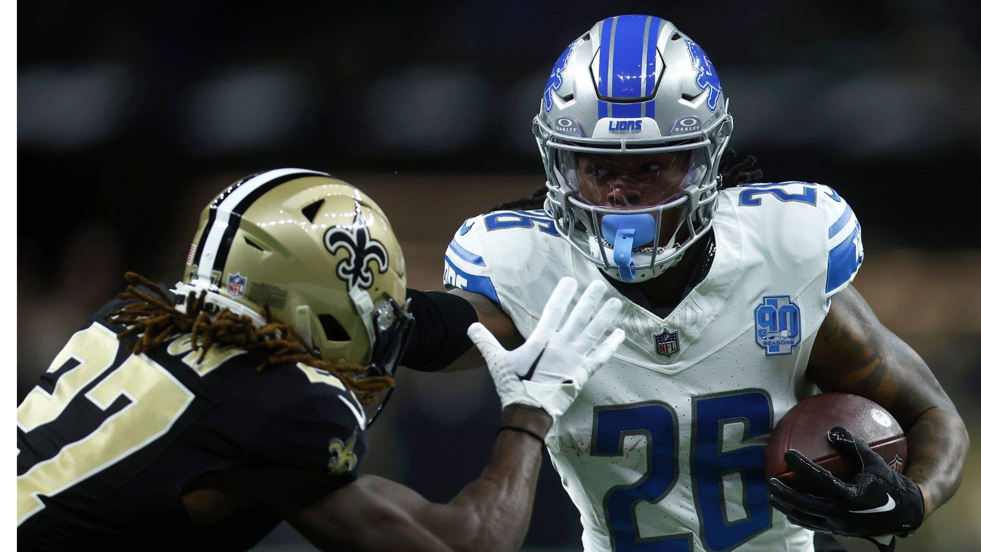 Lions’ Jahmyr Gibbs Has Saints DC Brandon Staley Bracing for Trouble
