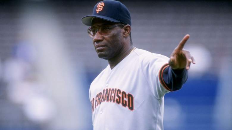 Bobby Bonds of the San Francisco Giants gives instructions