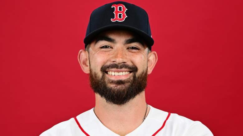 Connor Wong #12 of the Boston Red Sox poses for a picture