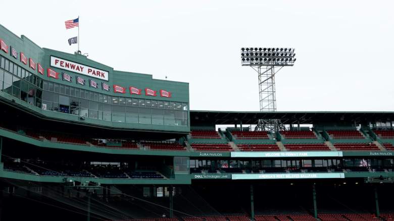 A general view of empty stands is seen ahead of the game