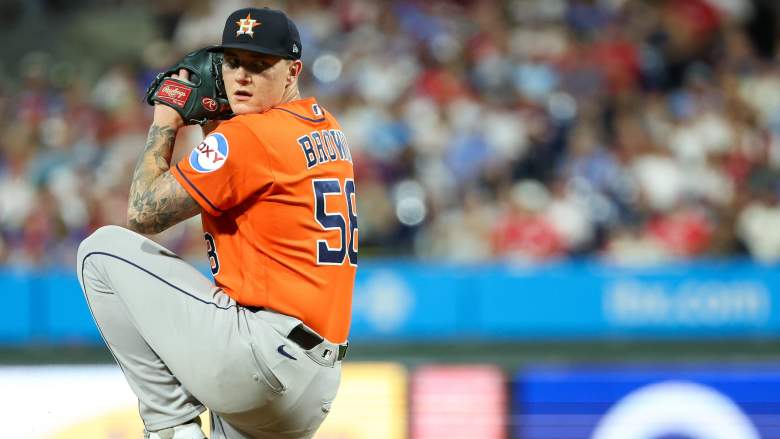 Houston Astros starting pitcher Hunter Brown