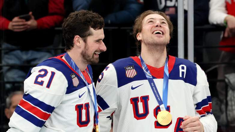 The Boston Bruins are trying to reunite Team USA stars Dylan Larkin and Charlie McAvoy.