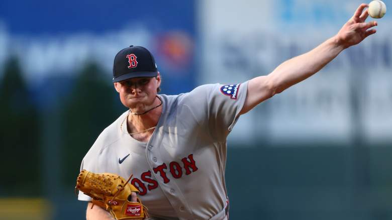 Starting pitcher Jake Bennett #64 of the Boston Red Sox delivers a pitch