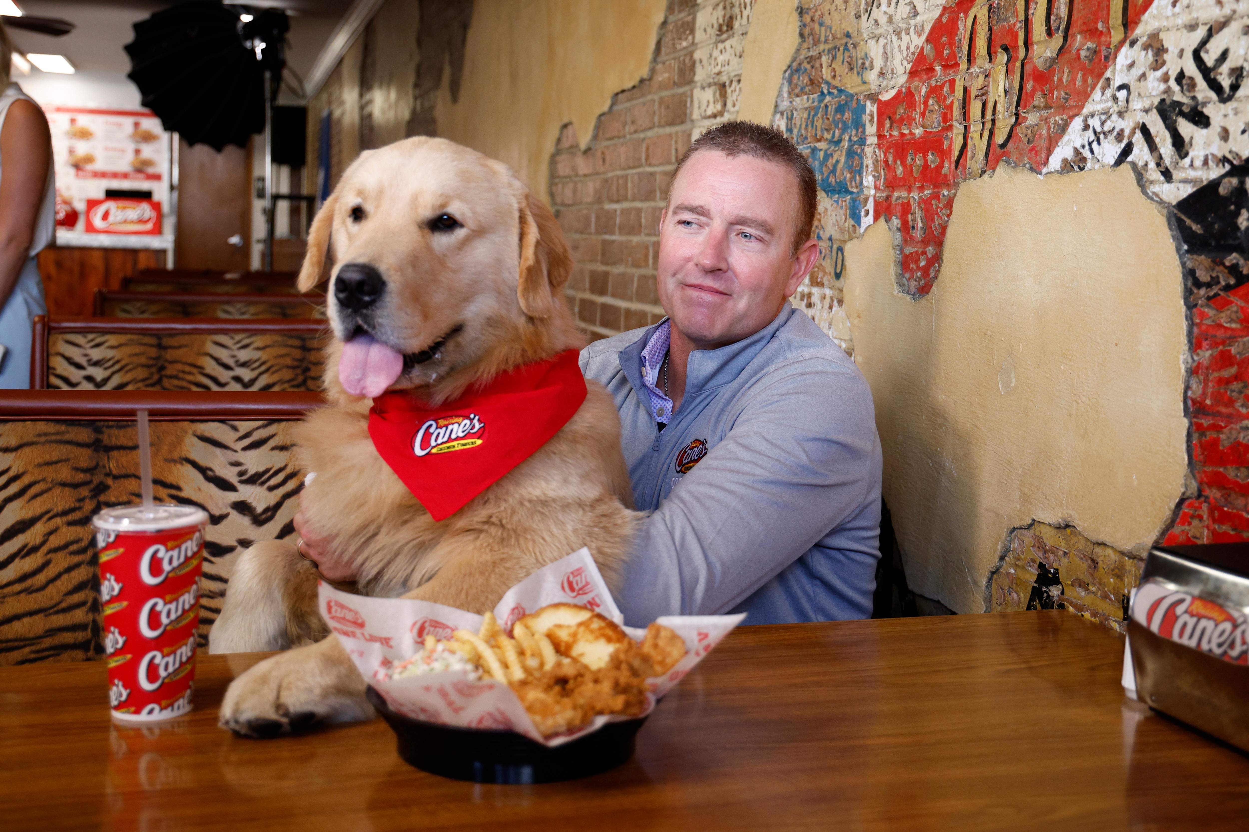 Kirk Herbstreit Visits Raising Cane's "The Mothership" Ahead Of Major College Football Kickoff In Baton Rouge
