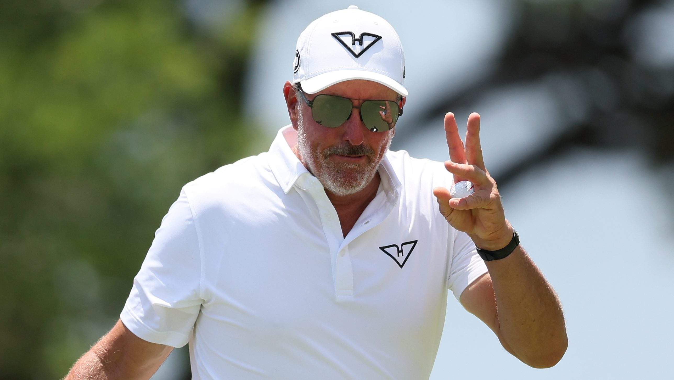 Phil Mickelson at a LIV Golf event in Dallas, Texas.