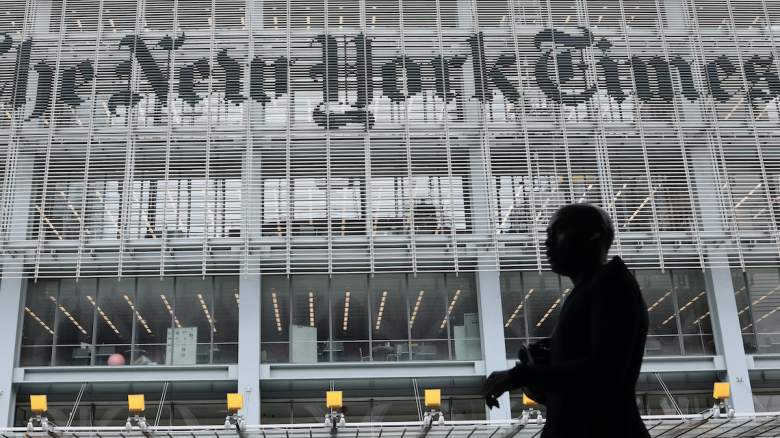 The New York Times building is seen on May 06, 2026