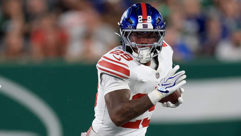 New York Giants running back Tyrone Tracy Jr.