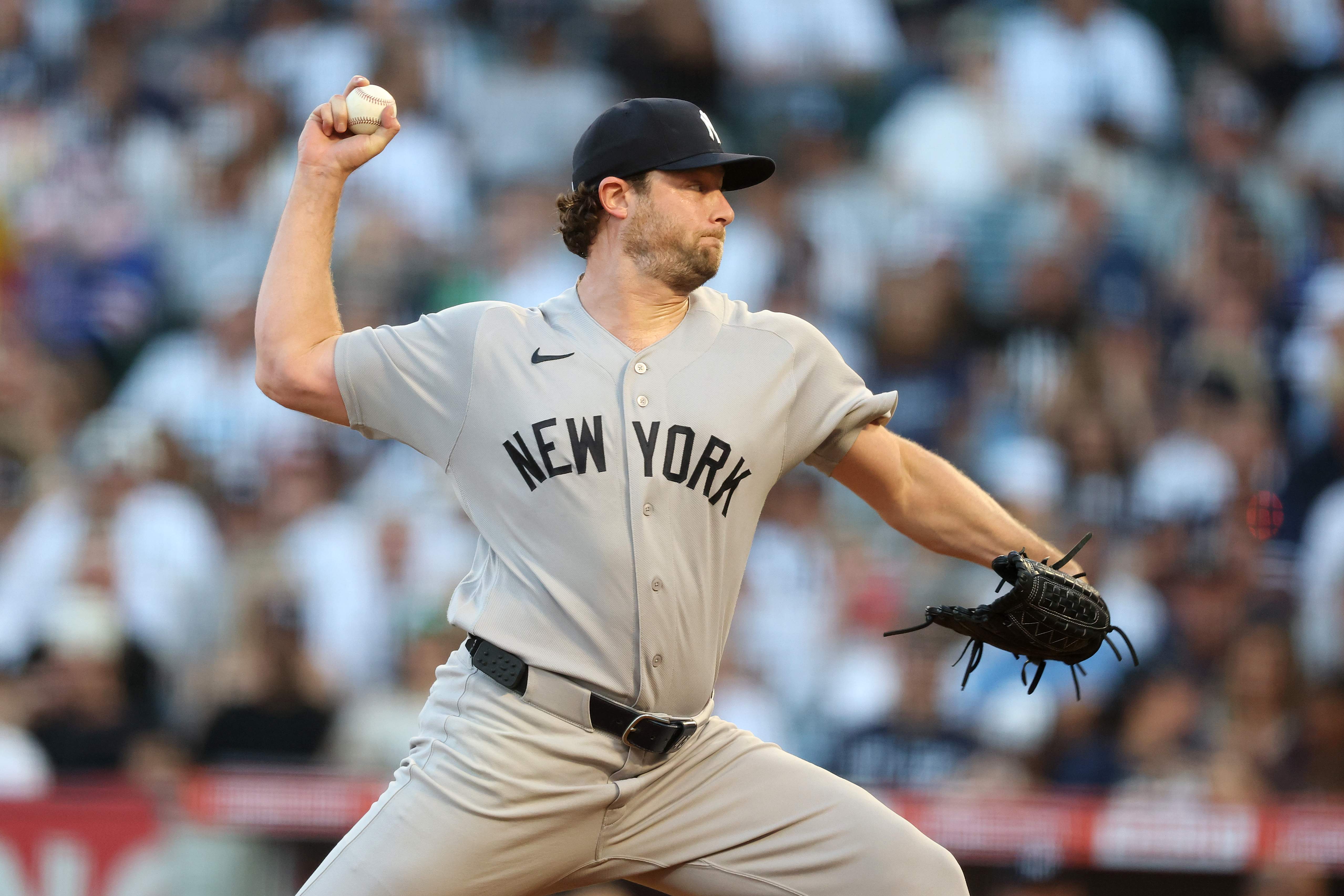 New York Yankees pitcher makes start against the Los Angeles Angels during the sale of the franchise.