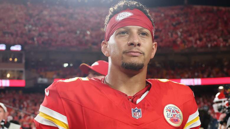 Patrick Mahomes #15 of the Kansas City Chiefs looks on