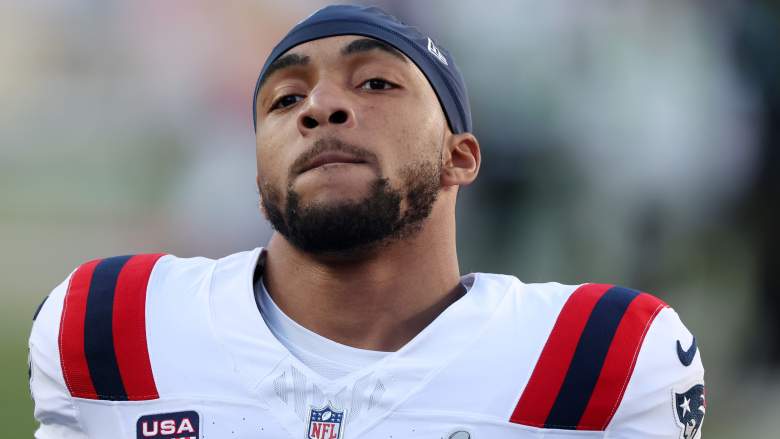 New England Patriots running back TreVeyon Henderson