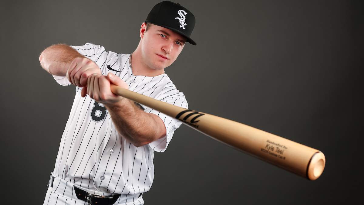 Kyle Teel #8 of the Chicago White Sox poses for a photo.