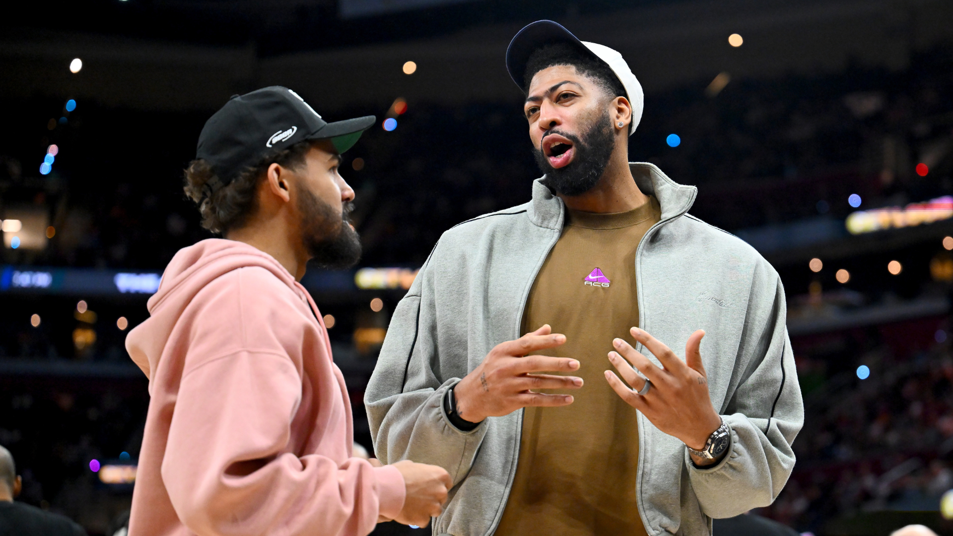 Trae Young and Anthony Davis of the Washington Wizards