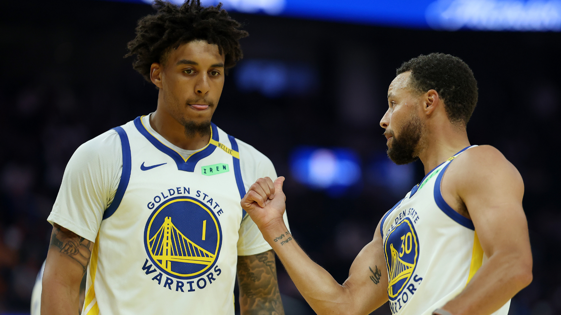 Yaxel Lendeborg, Steph Curry, Golden State Warriors