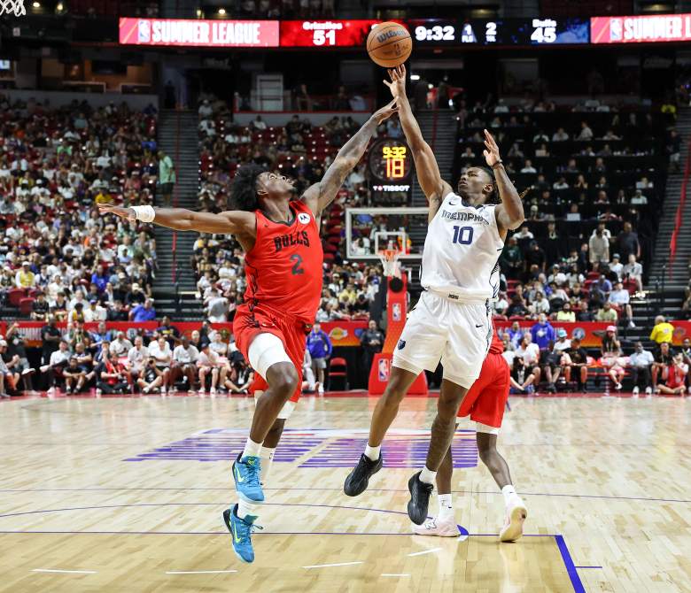 Memphis Grizzlies Javon Small shooting a floater against the Bulls in Summer League