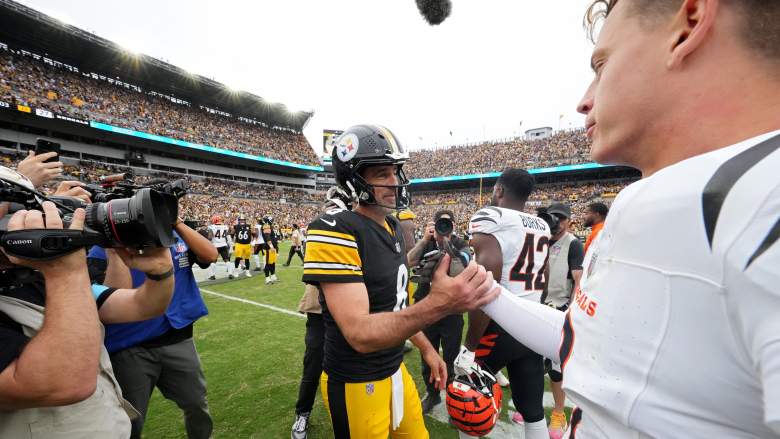 Joe Burrow and Aaron Rodgers after Bengals-Steelers game