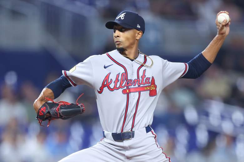 Ray Kerr pitches for the Braves in September 2026.