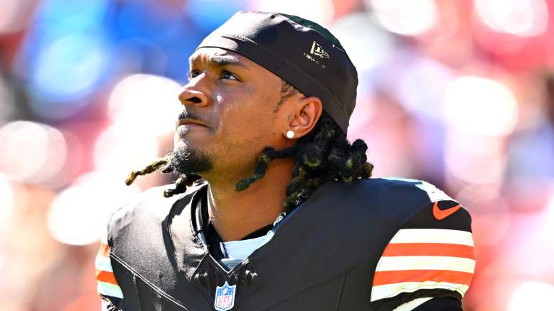 Cleveland Browns safety Grant Delpit left the game after a hit to the head.