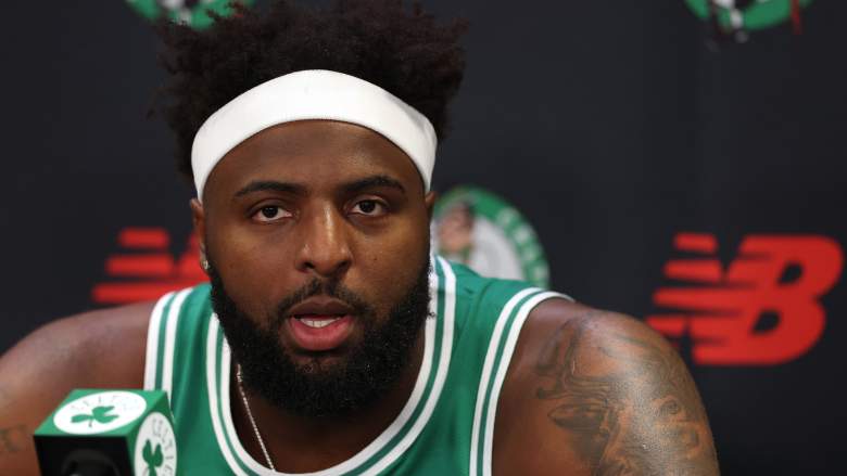 Mitchell Robinson #4 of the Boston Celtics will face the Knicks