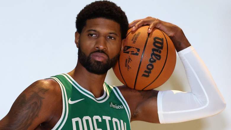 Paul George #13 of the Boston Celtics