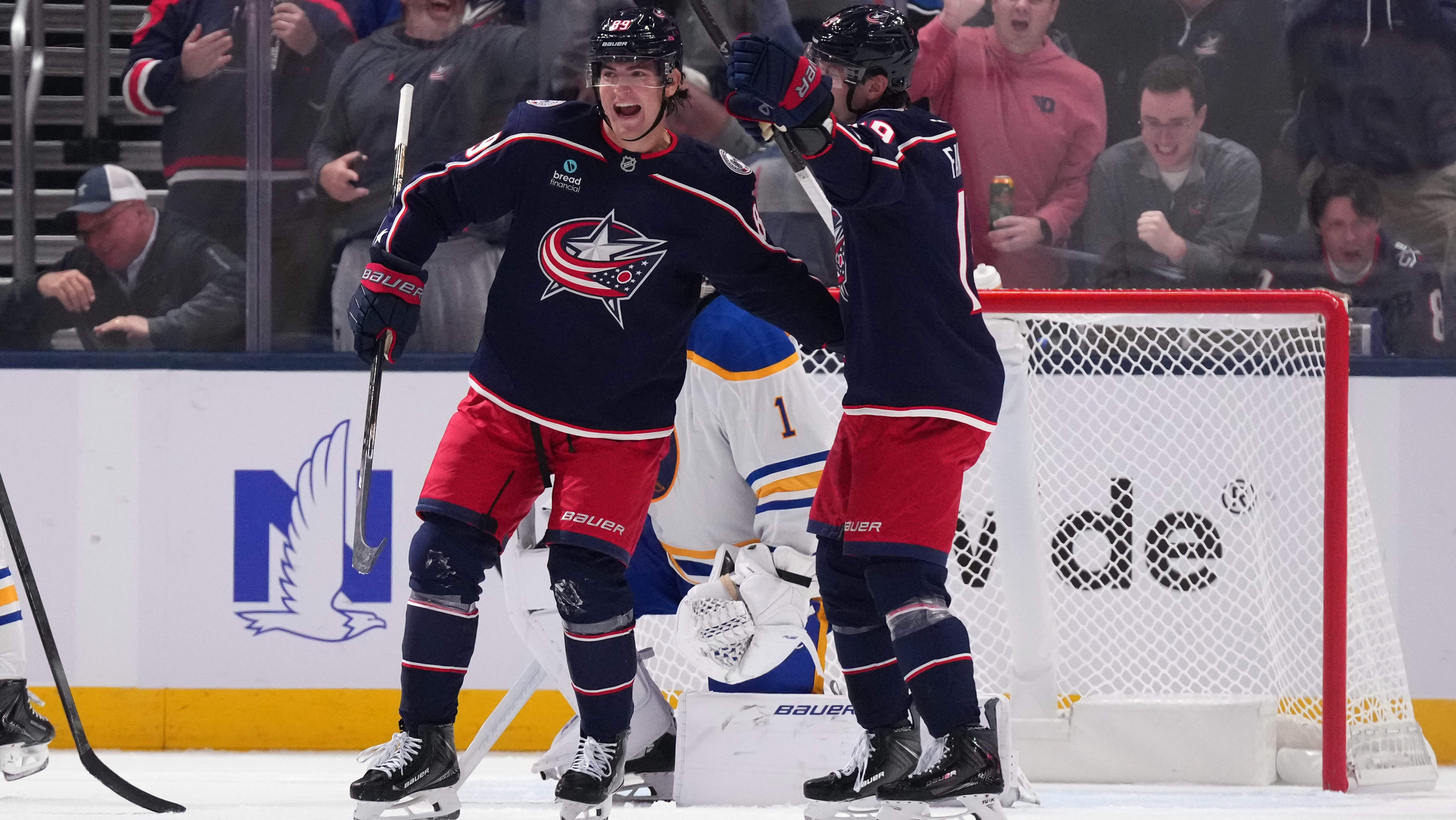 Matthew Knies Reacts to Historic Debut With Blue Jackets