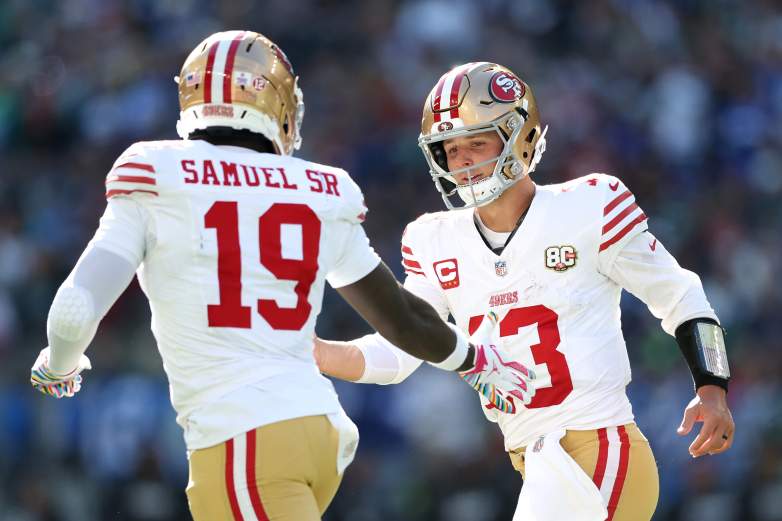 San Francisco 49ers QB Brock Purdy and WR Deebo Samuel