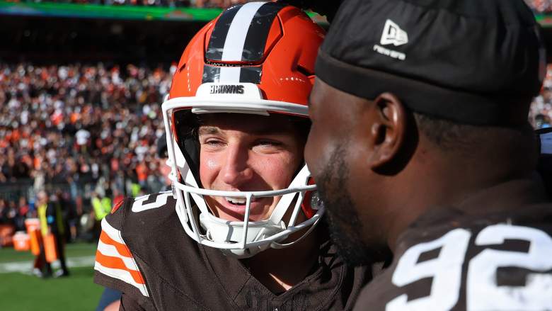 Andre Szmyt #25 of the Cleveland Browns
