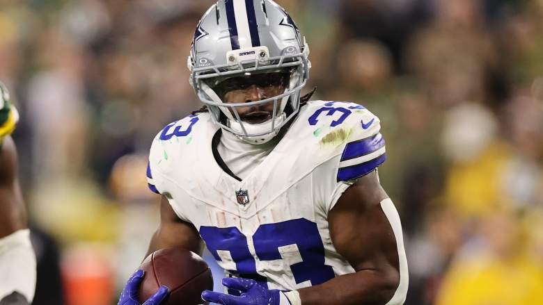 Javonte Williams #33 of the Dallas Cowboys
