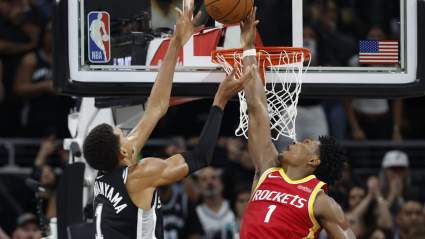 NBA World Reacts to Amen Thompson’s Block on Victor Wembanyama