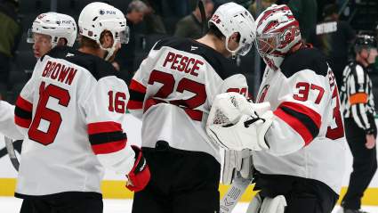 Connor Hellebuyck Reacts to Successful Devils Debut in 5-1 Win