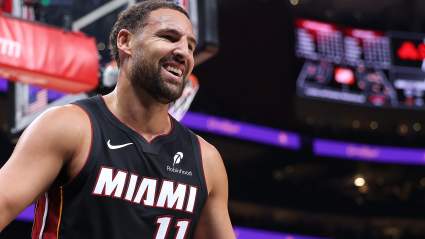 Klay Thompson Reacts After Best Game in Heat Uniform