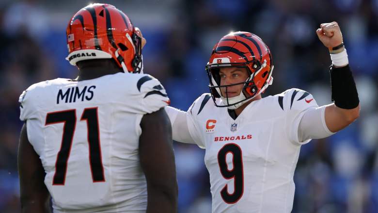 Amarius Mims and Joe Burrow Cincinnati Bengals