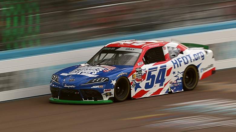 Taylor Gray, driver of the #54 Homes For Our Troops Toyota, drives