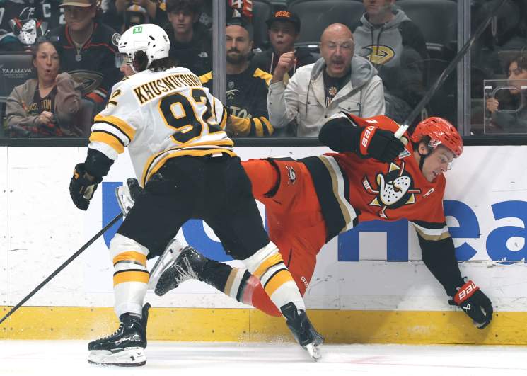 Boston Bruins v Anaheim Ducks
