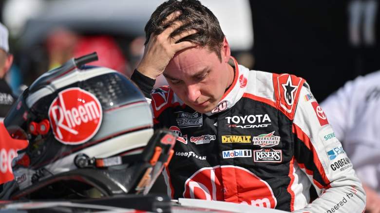 Christopher Bell, driver of the No. 20 Rheem Toyota, prepares to qualify