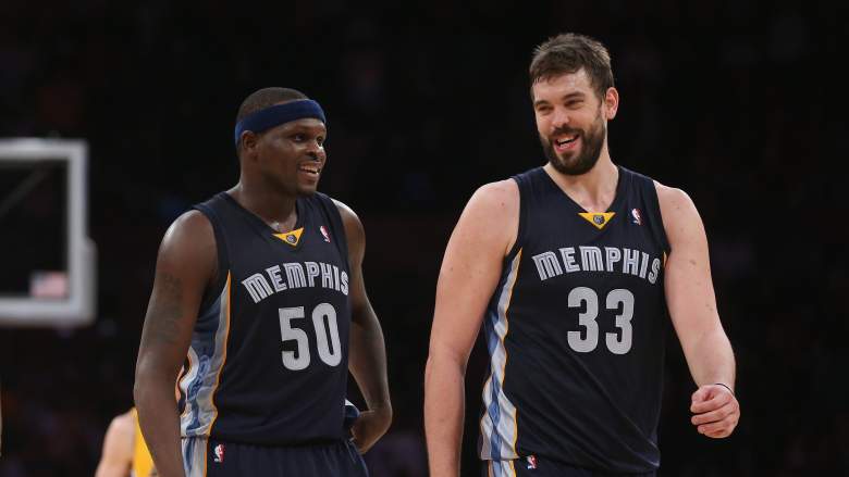 2014-15 Grizzlies Marc Gasol and Zach Randolph