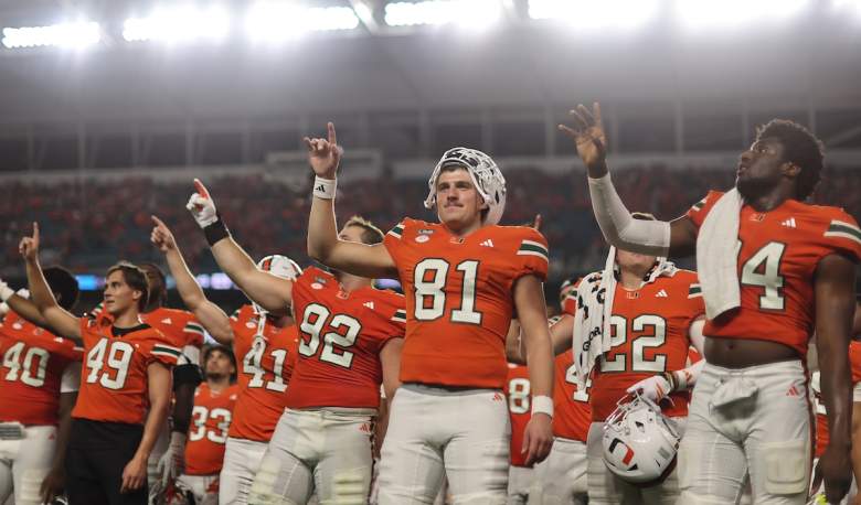 Miami Hurricanes celebrate
