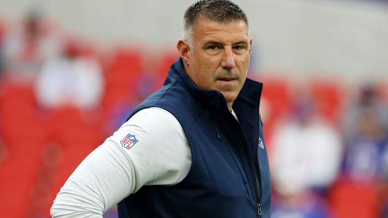 Mike Vrabel at Highmark Stadium on October 4, 2026 in Orchard Park
