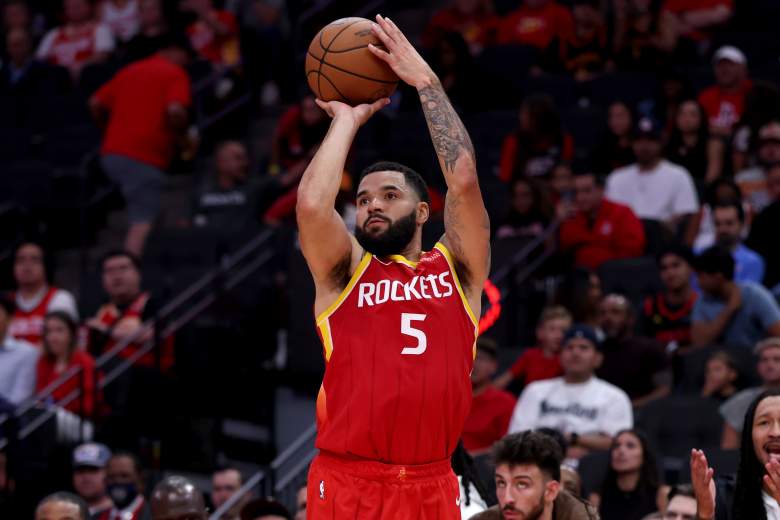 Rockets Injury Update: Fred VanVleet shooting a three against the Thunder
