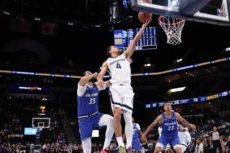 Memphis Grizzlies Walter Clayton Jr. making a layup against the Orlando Magic