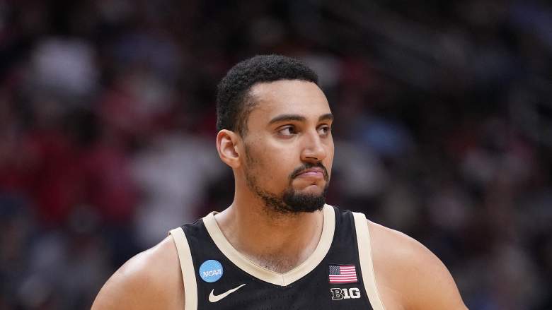 Trey Kaufman-Renn with Purdue standing in the game