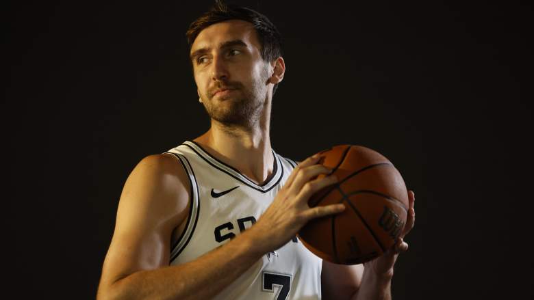 Spurs center Luke Kornet at media day